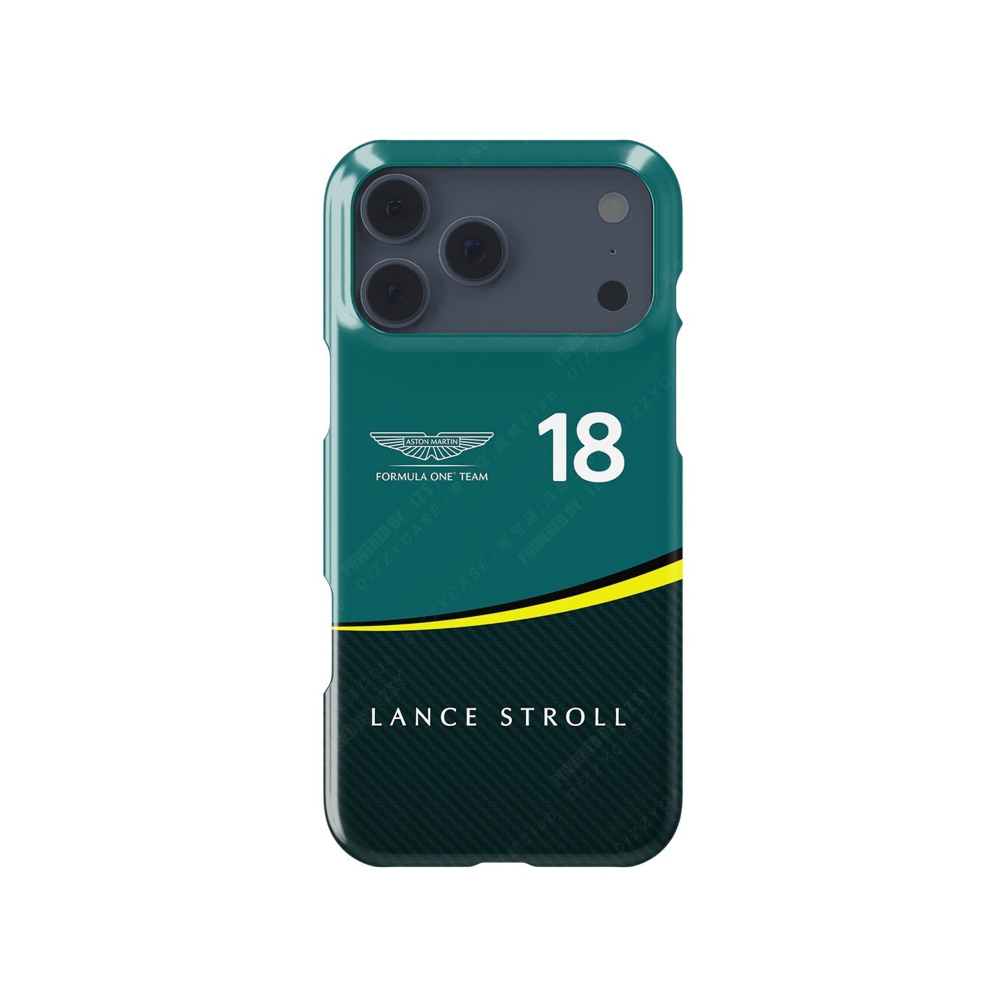 Show Your Support for Lance Stroll with Aston Martin F1 Livery Phone Case