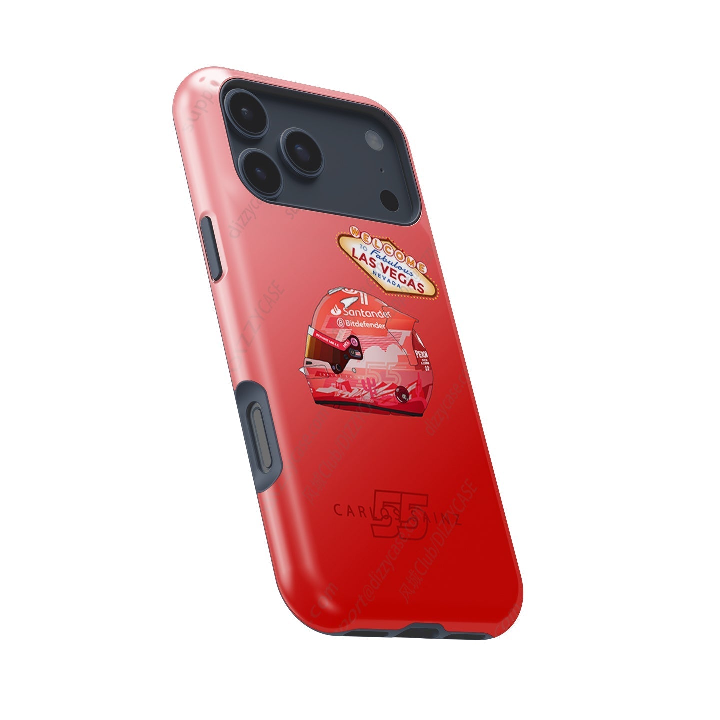 Carlos Sainz 2024 Las Vegas Grand Prix Helmet iPhone Case ?¡ìC F1 Fan Edition