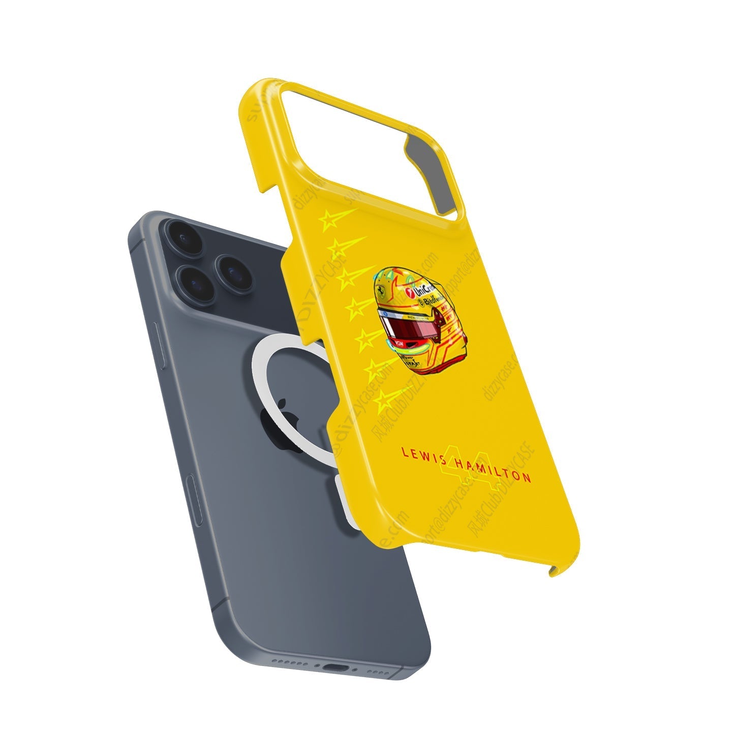 Lewis Hamilton 2025 Ferrari Helmet Phone Case ?¡ìC Yellow Edition for iPhone