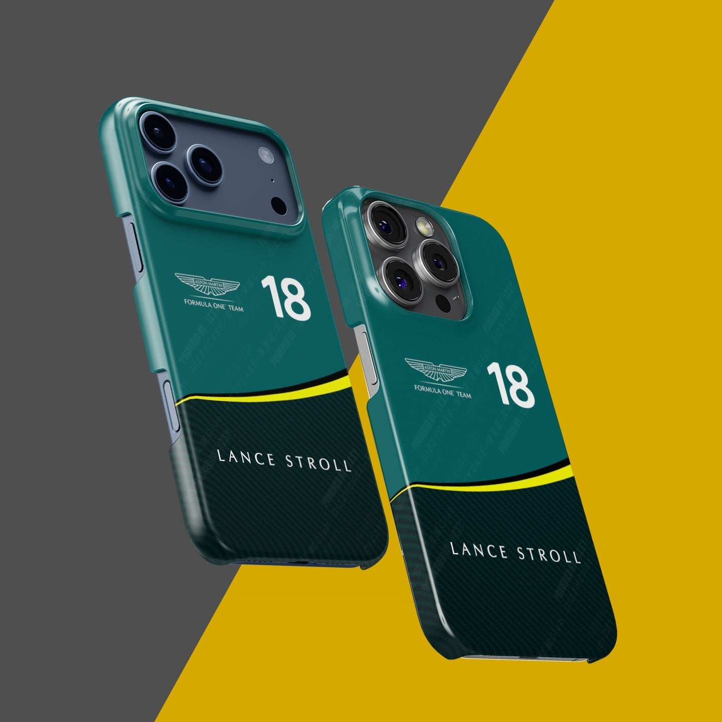 Show Your Support for Lance Stroll with Aston Martin F1 Livery Phone Case