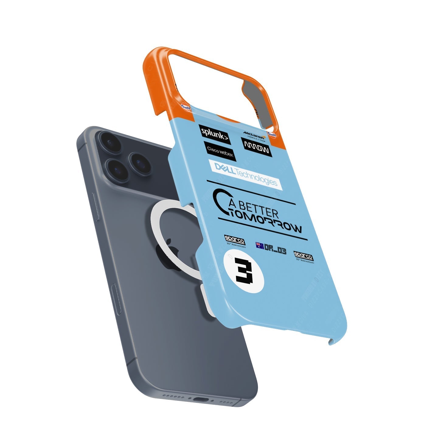 McLaren Gulf Livery Daniel Ricciardo Phone Case: Bold F1 Style