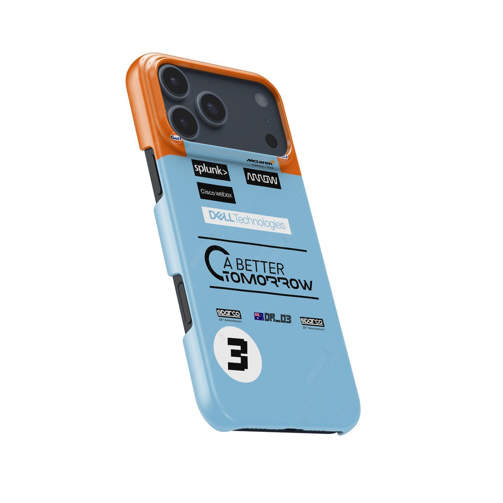 McLaren Gulf Livery Daniel Ricciardo Phone Case: Bold F1 Style