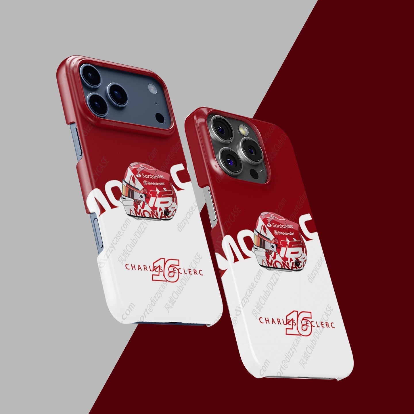 Charles Leclerc 2024 Monaco Grand Prix Helmet iPhone Case ?¡ìC Ferrari Edition