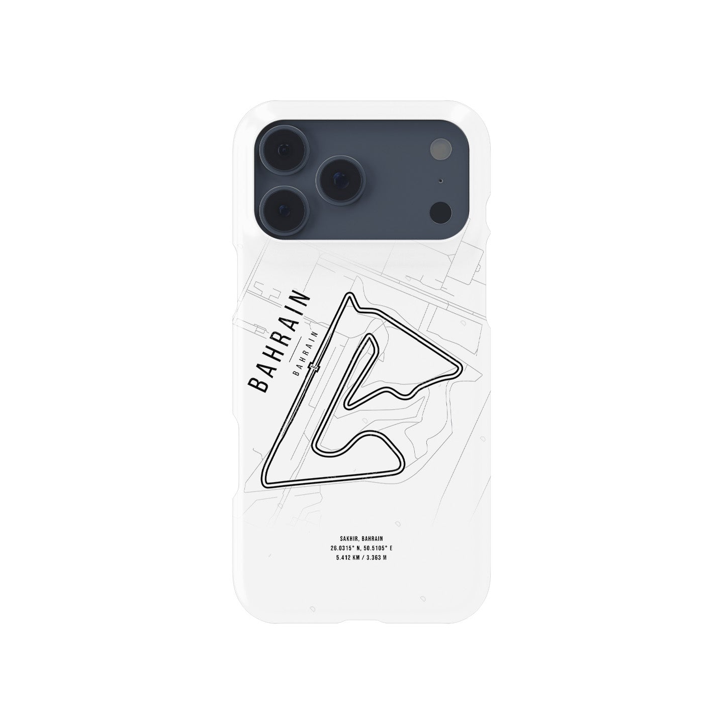 Bahrain Formula 1 Map Snap Case for iPhone - Sleek & Stylish