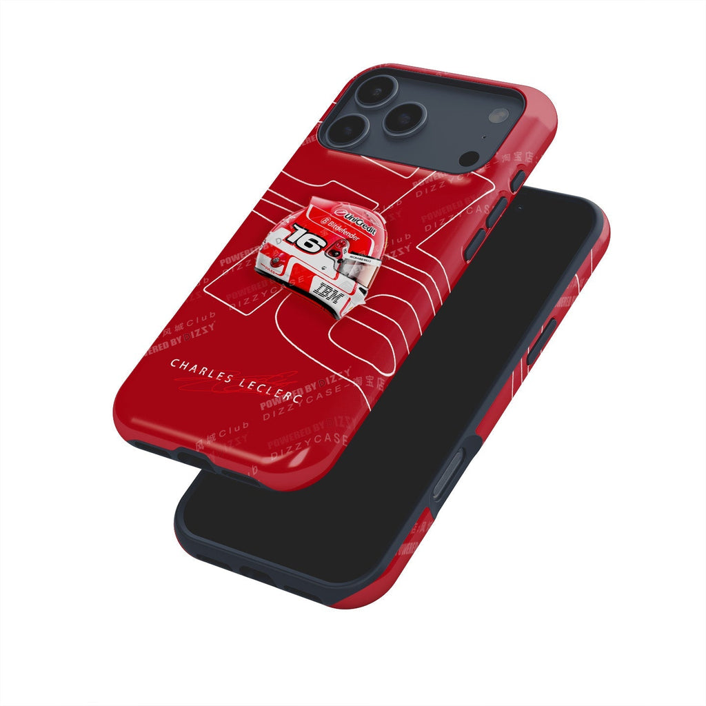 Charles Leclerc 2025 Ferrari Helmet Livery F1 Phone Case ?¡ìC CL16 Edition