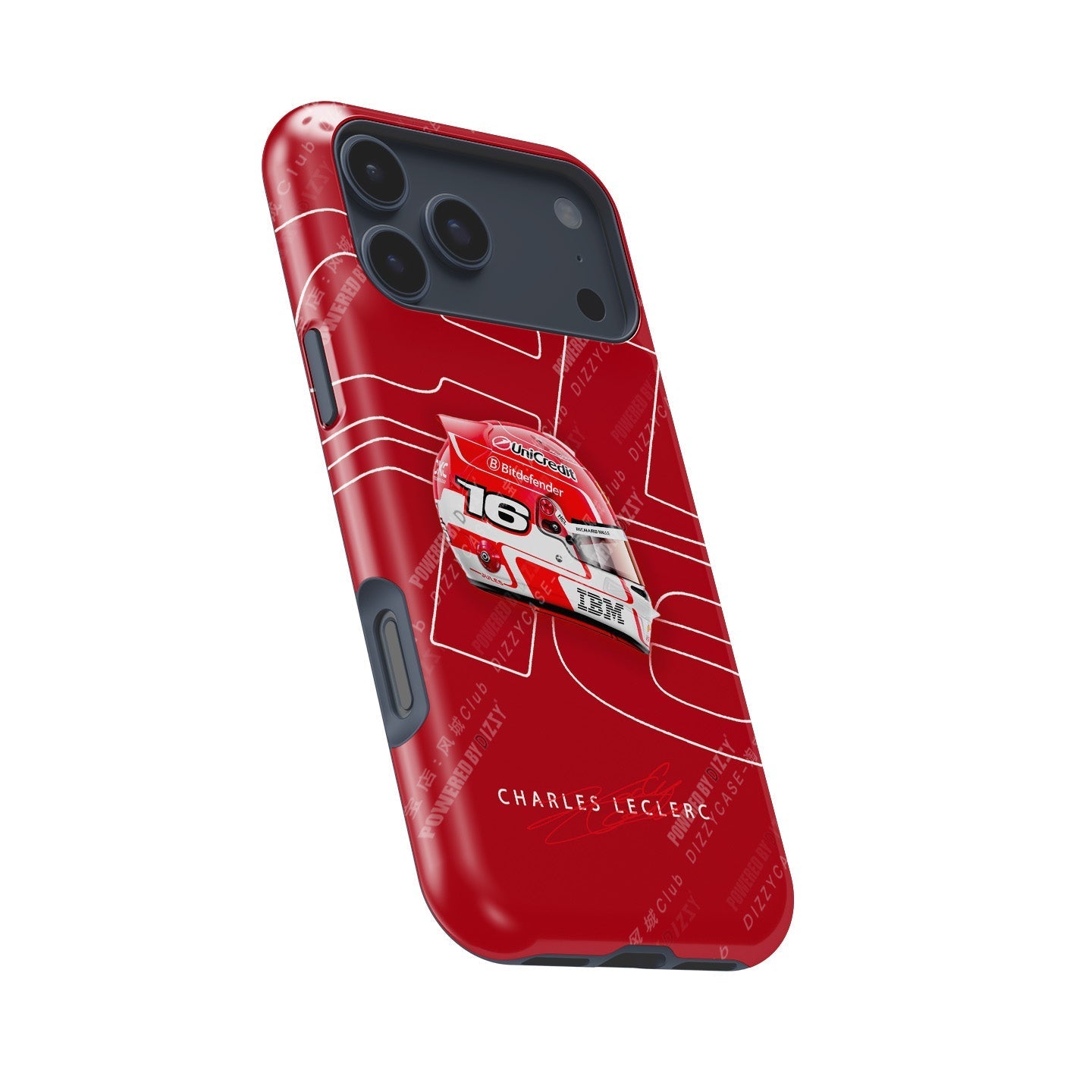 Charles Leclerc 2025 Ferrari Helmet Livery F1 Phone Case ?¡ìC CL16 Edition