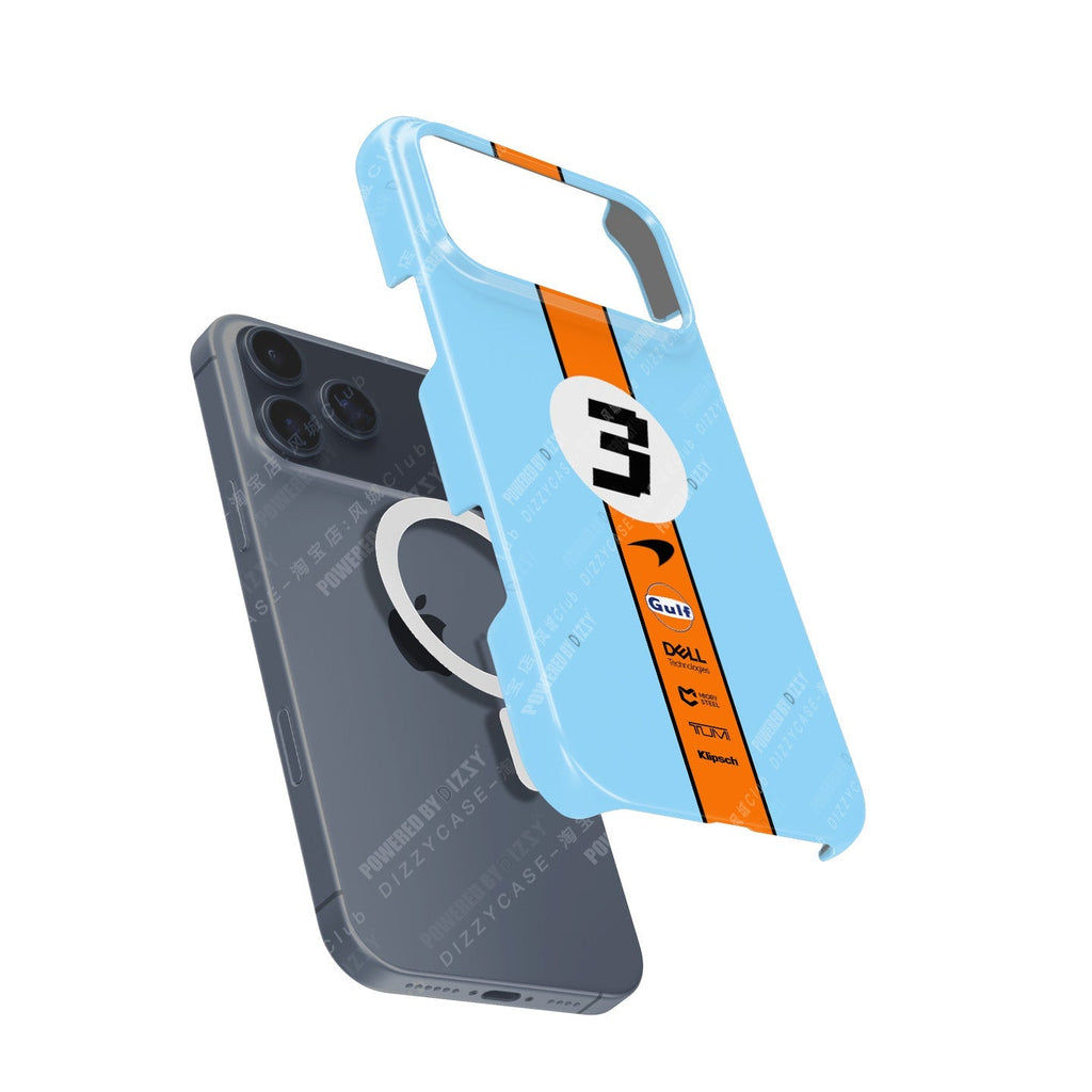 Daniel Ricciardo 2022 iPhone Case - McLaren Gulf Livery