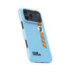 Iconic Racing Legacy: Daniel Ricciardo Gulf Livery iPhone Case