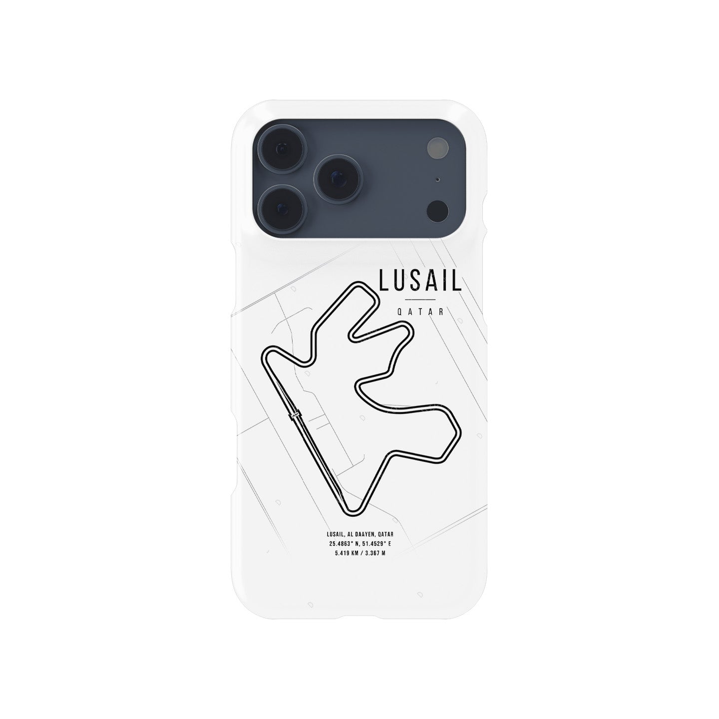 Lusail F1 iPhone Case ?¡ìC Legendary Track Map Design