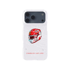 Charles Leclerc 2025 Helmet Phone Case ?¡ìC Official Ferrari Red & White Tribute for iPhone