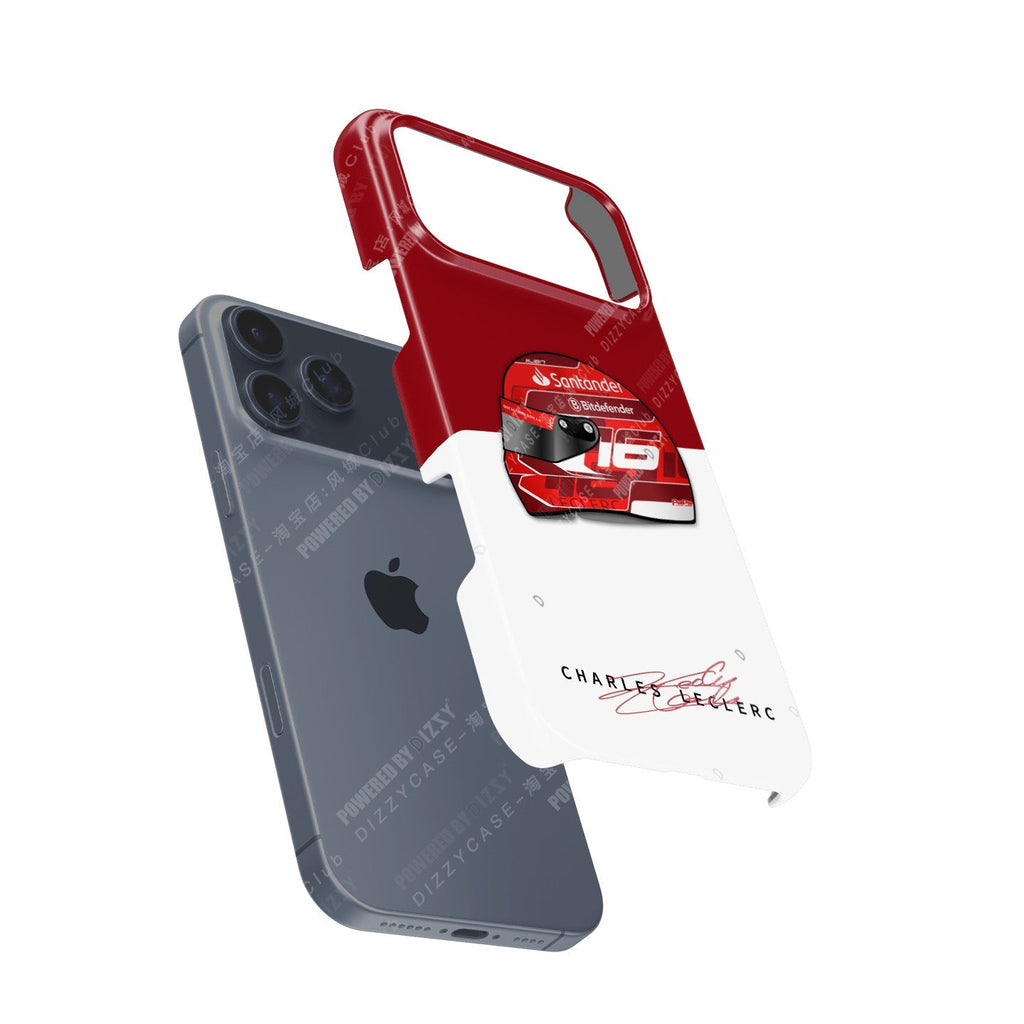 Feel the Speed: Charles Leclerc 2024 Grand Prix Helmet Phone Case