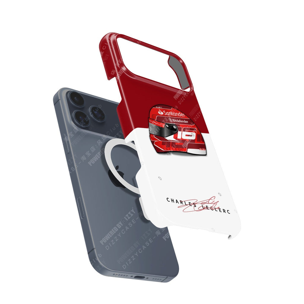 Feel the Speed: Charles Leclerc 2024 Grand Prix Helmet Phone Case