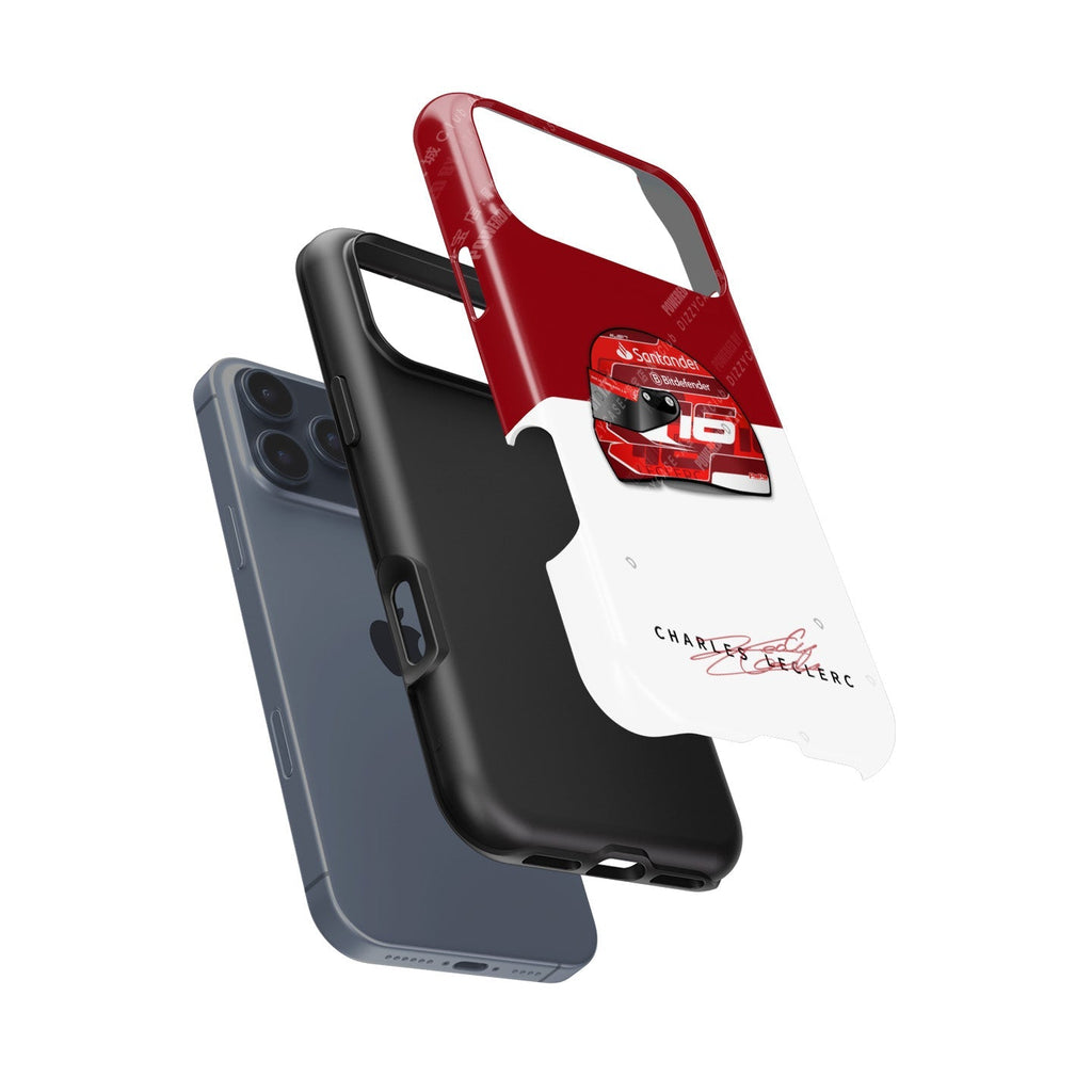 Feel the Speed: Charles Leclerc 2024 Grand Prix Helmet Phone Case