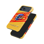 Carlos Sainz 2025 Helmet Tribute Phone Case ?¡ìC Red & Yellow 55 Design for iPhone