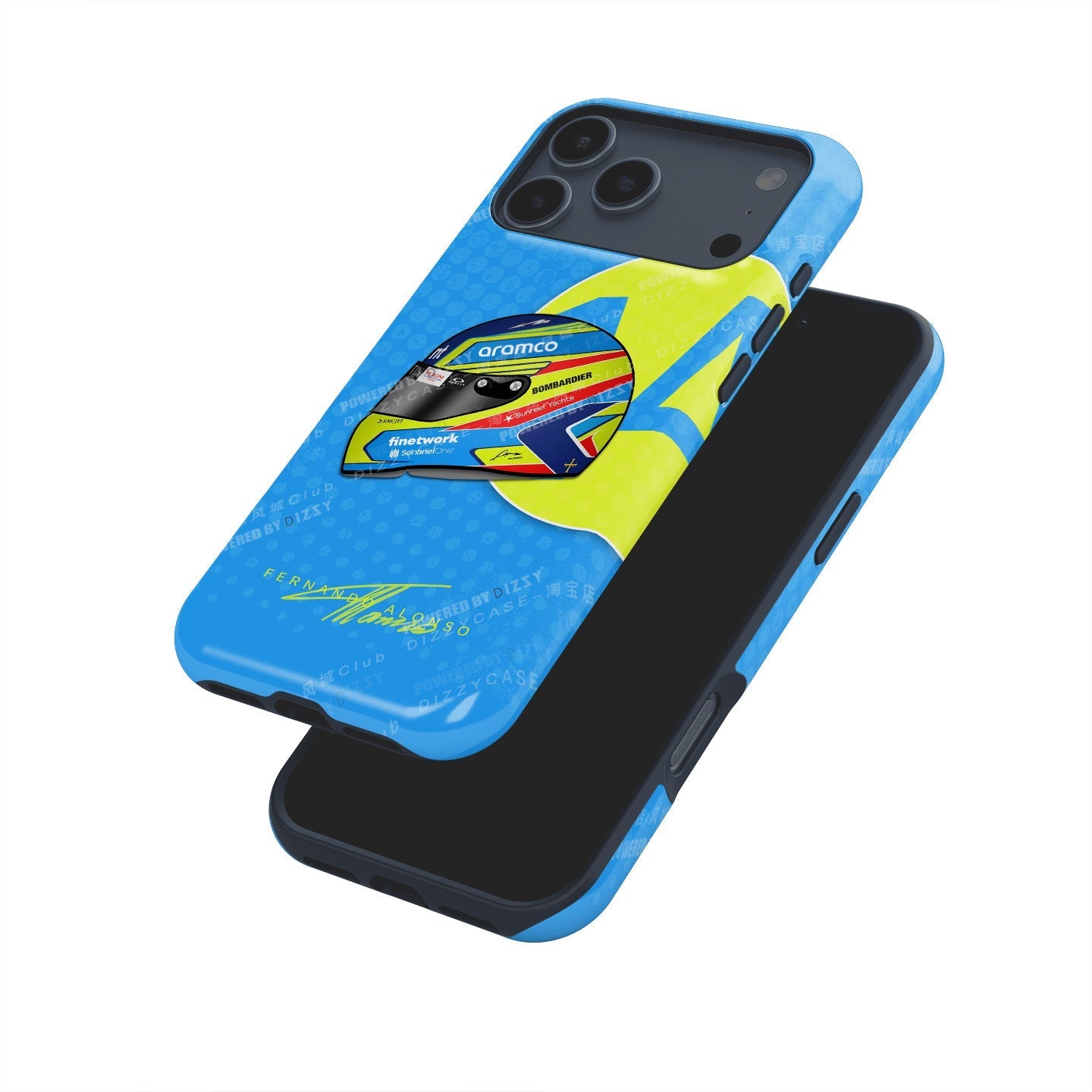 Fernando Alonso 2023 Helmet Phone Case ?¡ìC Celebrate Racing Legend