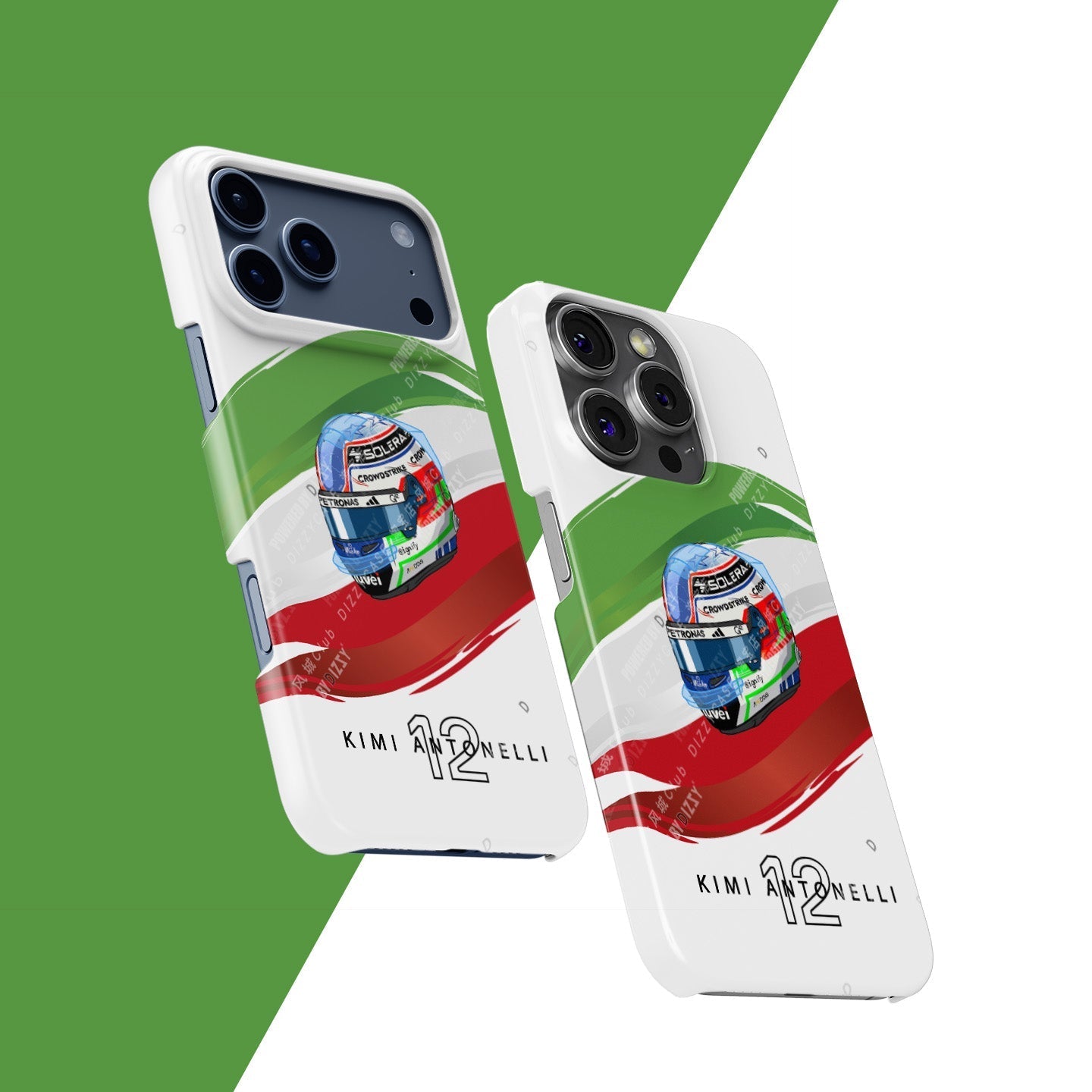 Andrea Kimi Antonelli 2025 Helmet Phone Case ?¡ìC Italian Tribute for iPhone (Mercedes Edition)