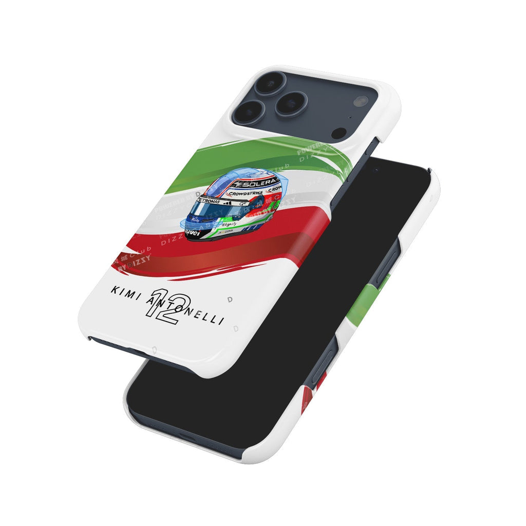 Andrea Kimi Antonelli 2025 Helmet Phone Case ?¡ìC Italian Tribute for iPhone (Mercedes Edition)