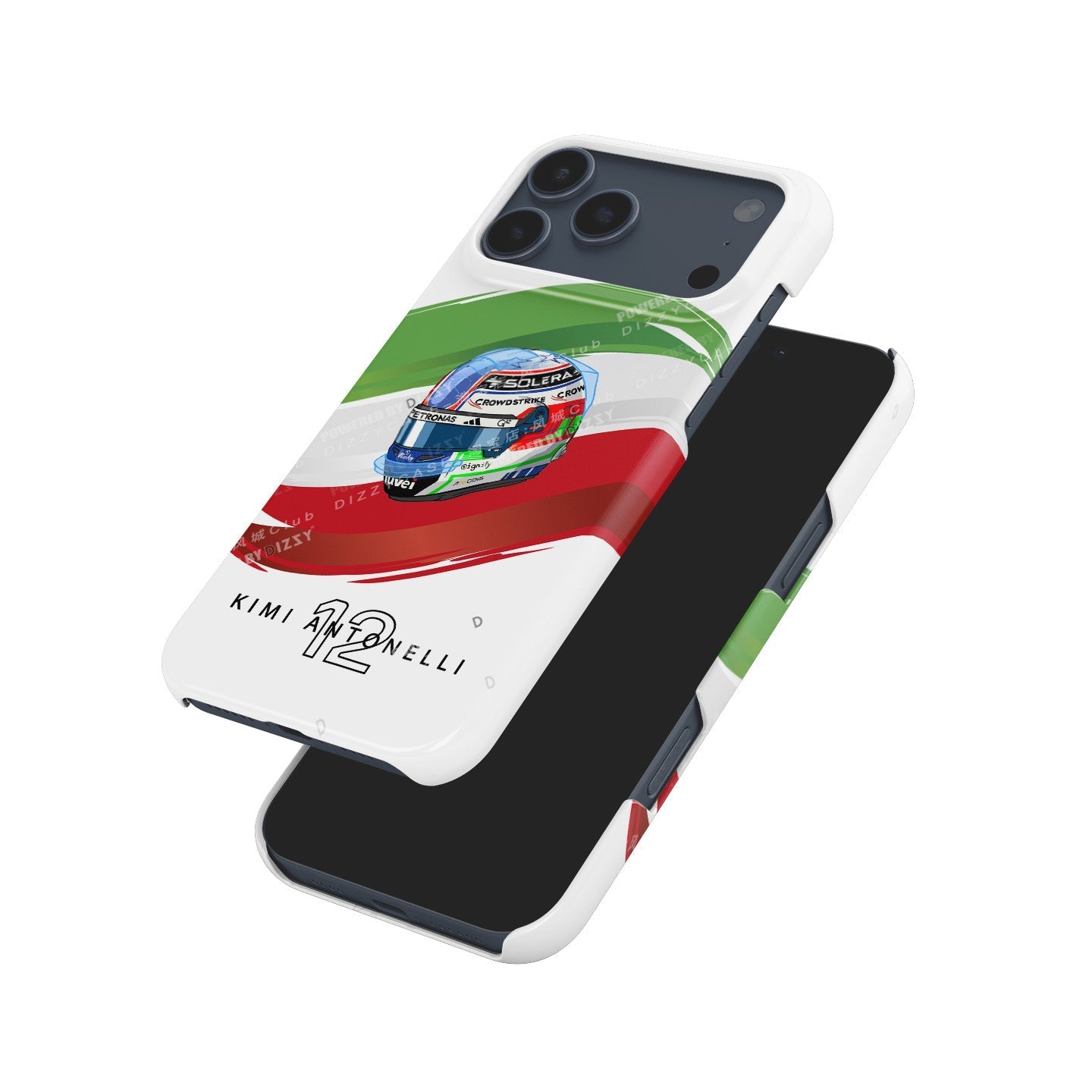 Andrea Kimi Antonelli 2025 Helmet Phone Case ?¡ìC Italian Tribute for iPhone (Mercedes Edition)