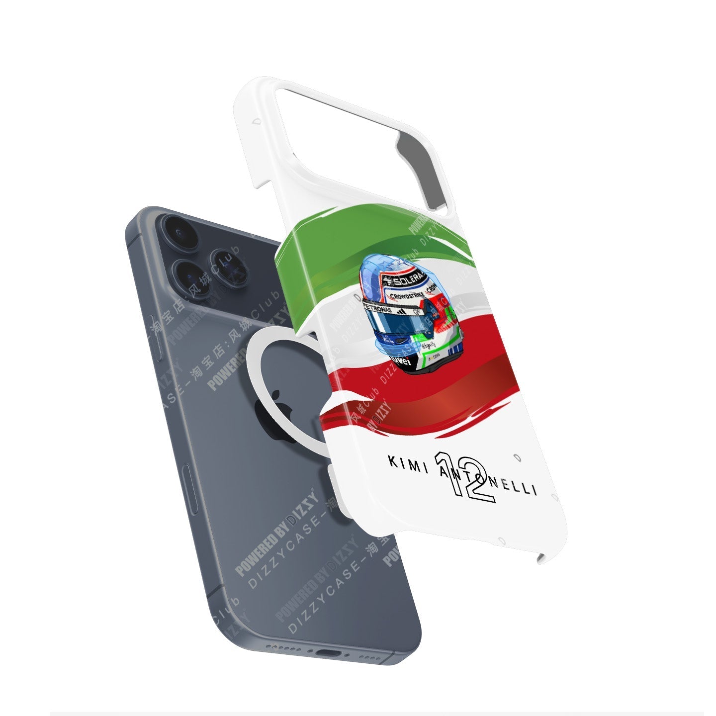 Andrea Kimi Antonelli 2025 Helmet Phone Case ?¡ìC Italian Tribute for iPhone (Mercedes Edition)