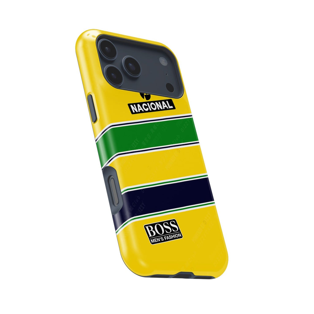 Ayrton Senna Helmet F1 Tribute - Apple iPhone Case