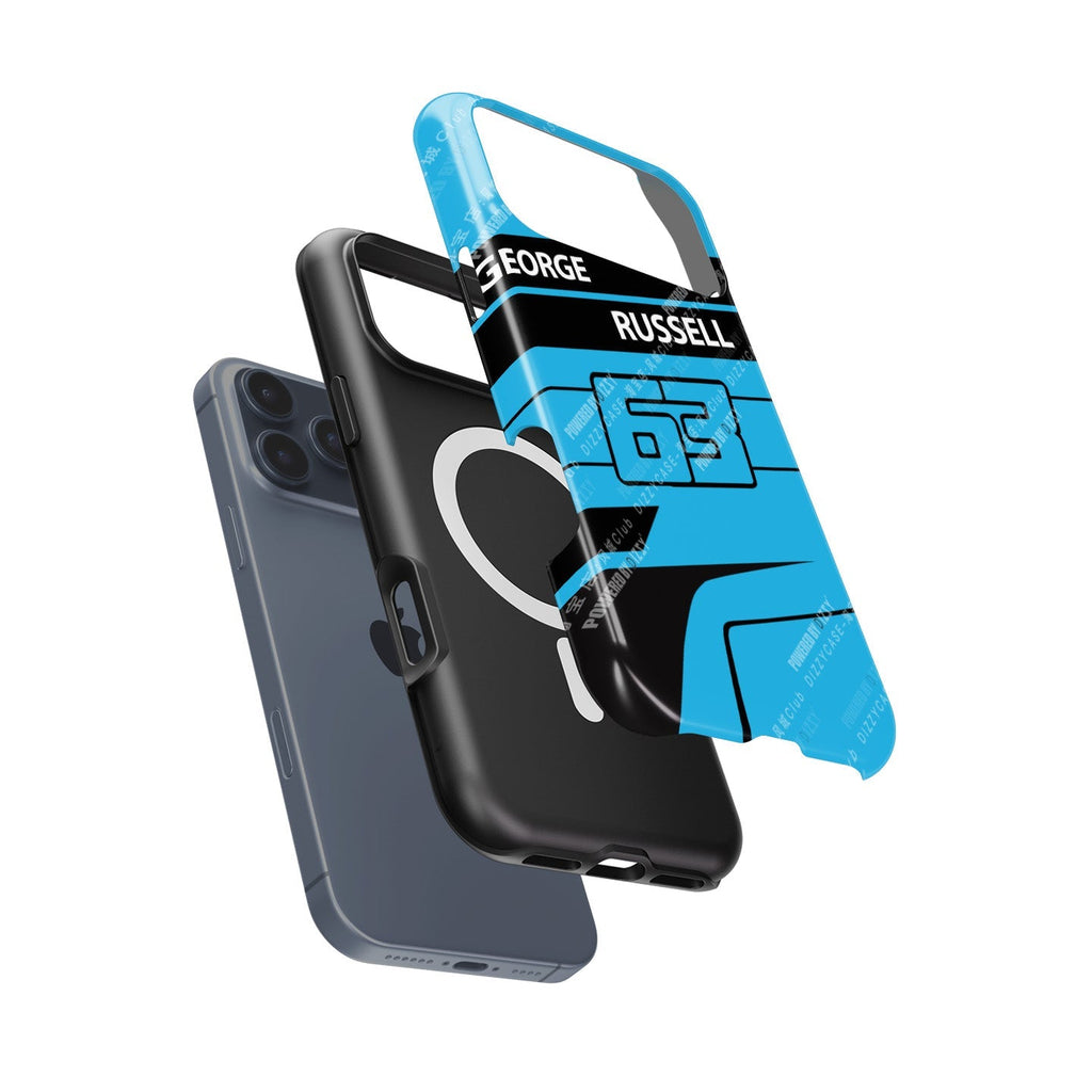 George Russell 2025 F1 Helmet Livery Phone Case ?¡ìC Racing Number 63 Edition
