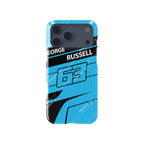 George Russell 2025 F1 Helmet Livery Phone Case ?¡ìC Racing Number 63 Edition
