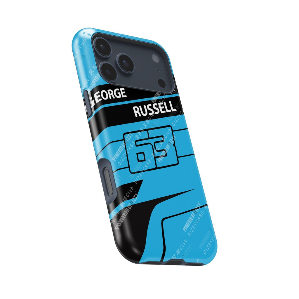 George Russell 2025 F1 Helmet Livery Phone Case ?¡ìC Racing Number 63 Edition