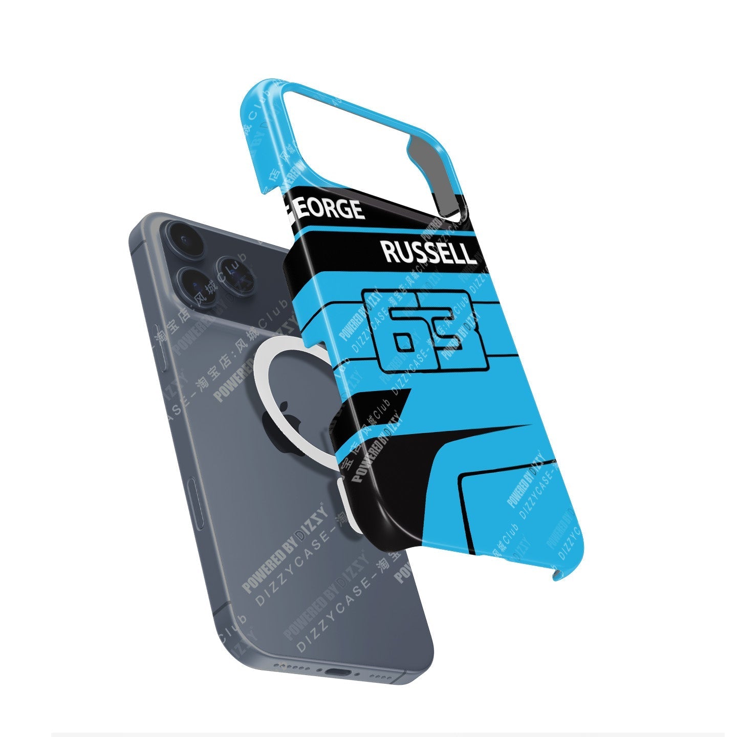 George Russell 2025 F1 Helmet Livery Phone Case ?¡ìC Racing Number 63 Edition