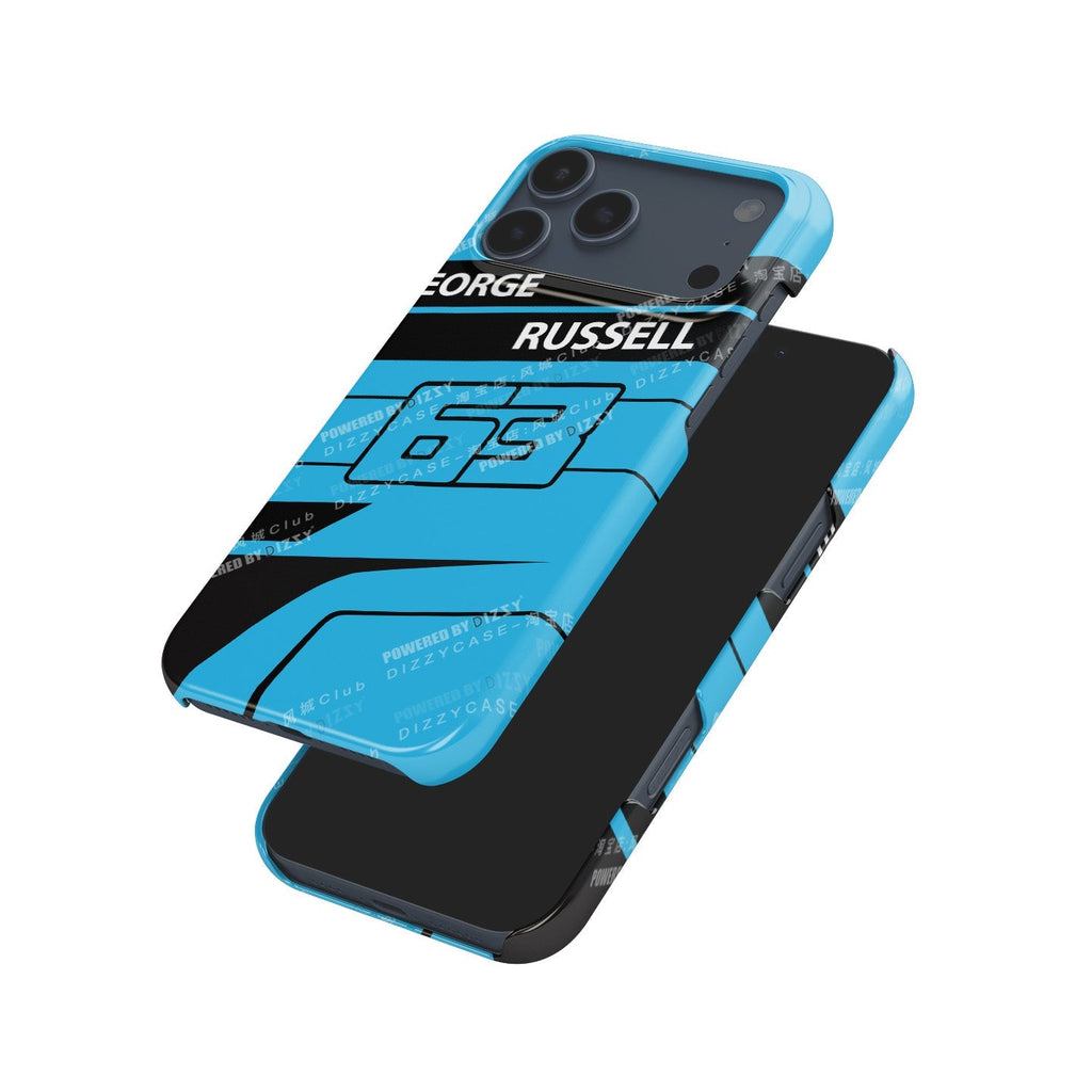 George Russell 2025 F1 Helmet Livery Phone Case ?¡ìC Racing Number 63 Edition