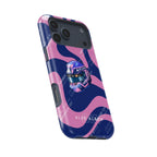 Alex Albon 2025 Helmet Tribute Phone Case ?¡ìC Bold Pink & Navy Design for iPhone