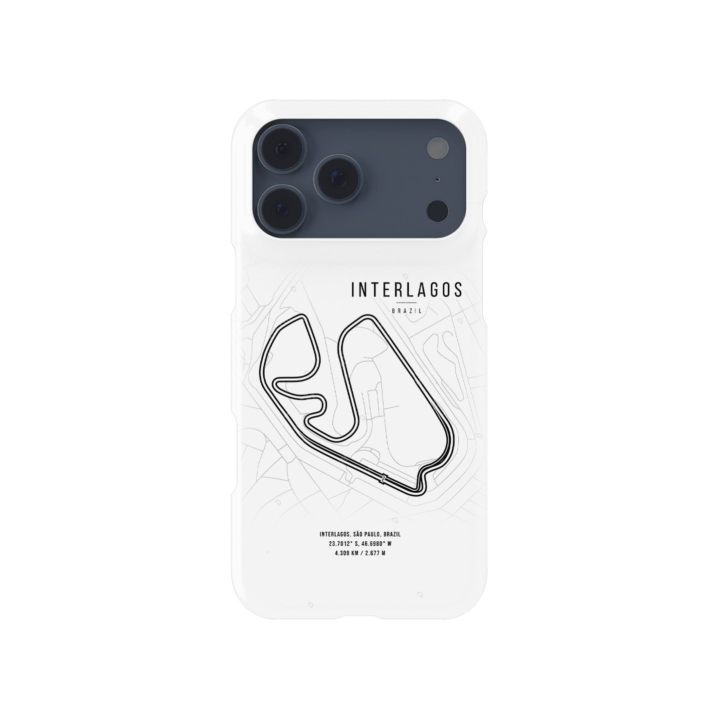 Interlagos F1 Track Map Grand Prix - iPhone Case