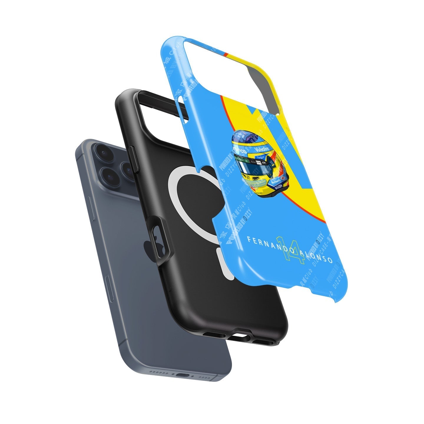 Fernando Alonso F1 Phone Case ?¡ìC 2025 Helmet Tribute Design (For iPhone)