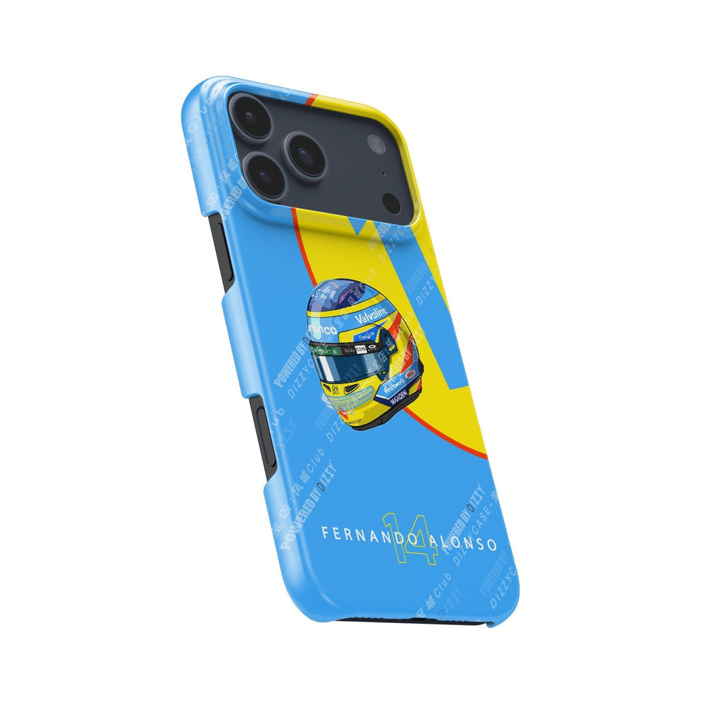 Fernando Alonso F1 Phone Case ?¡ìC 2025 Helmet Tribute Design (For iPhone)