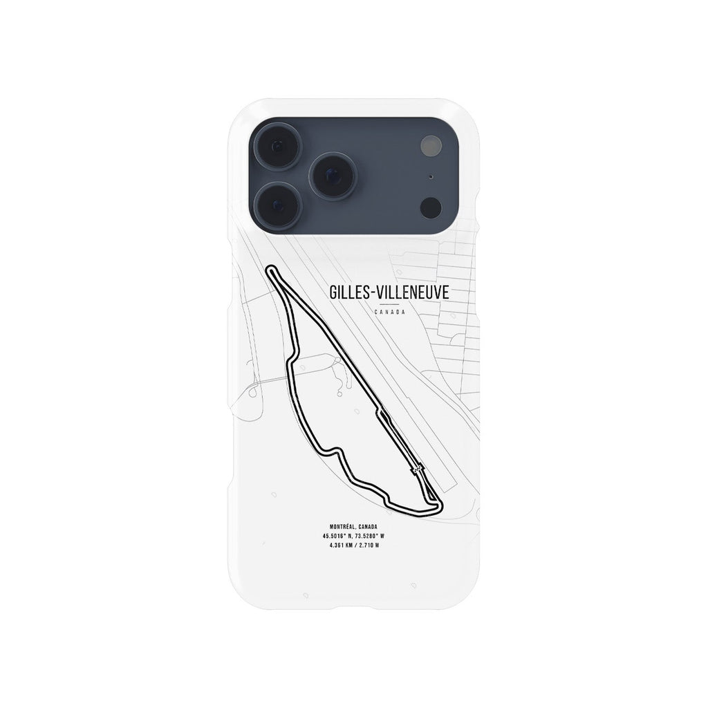 Gilles Villeneuve Montreal F1 Track Grand Prix Map - iPhone Case