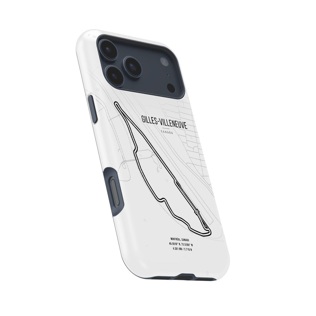 Gilles Villeneuve Montreal F1 Track Grand Prix Map - iPhone Case