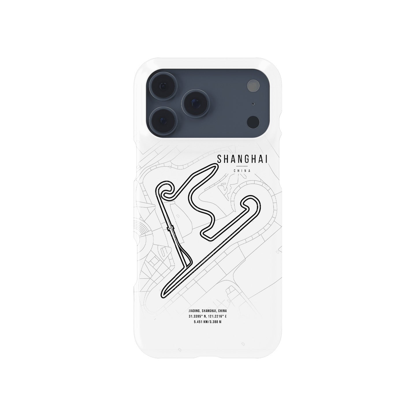 Shanghai F1 Track Map iPhone Case ?¡ìC The Heart of Racing in China