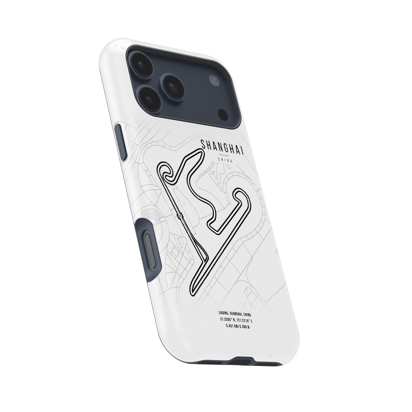 Shanghai F1 Track Map iPhone Case ?¡ìC The Heart of Racing in China