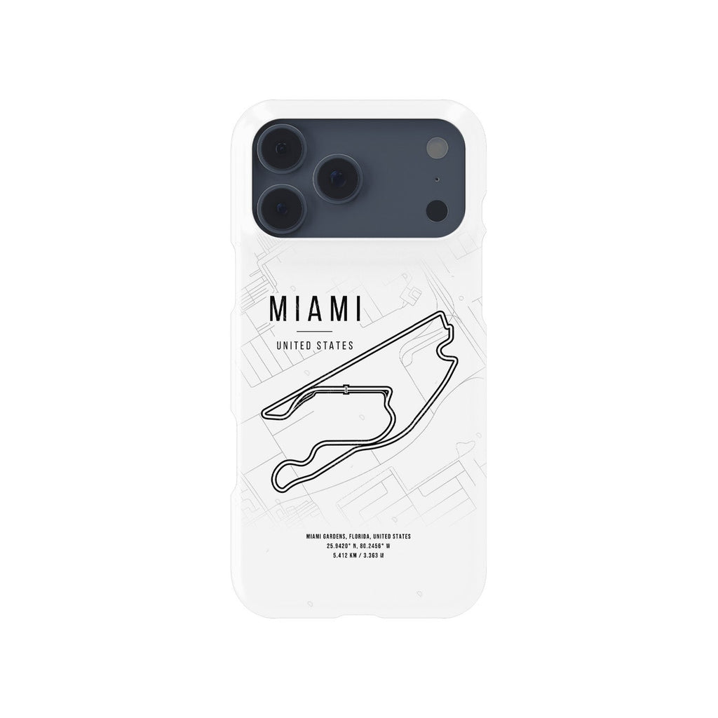Miami F1 iPhone Case ?¡ìC Track Map of the Vibrant Grand Prix