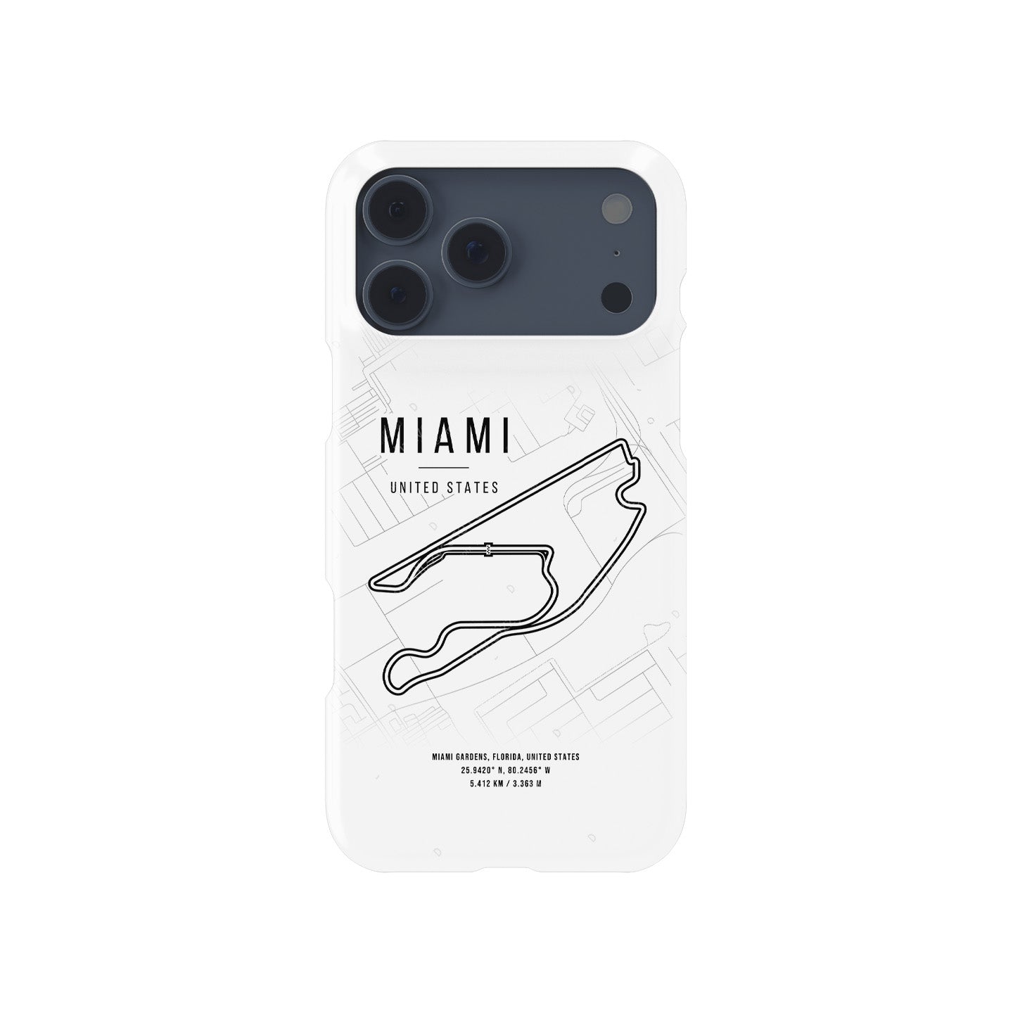 Miami F1 iPhone Case ?¡ìC Track Map of the Vibrant Grand Prix
