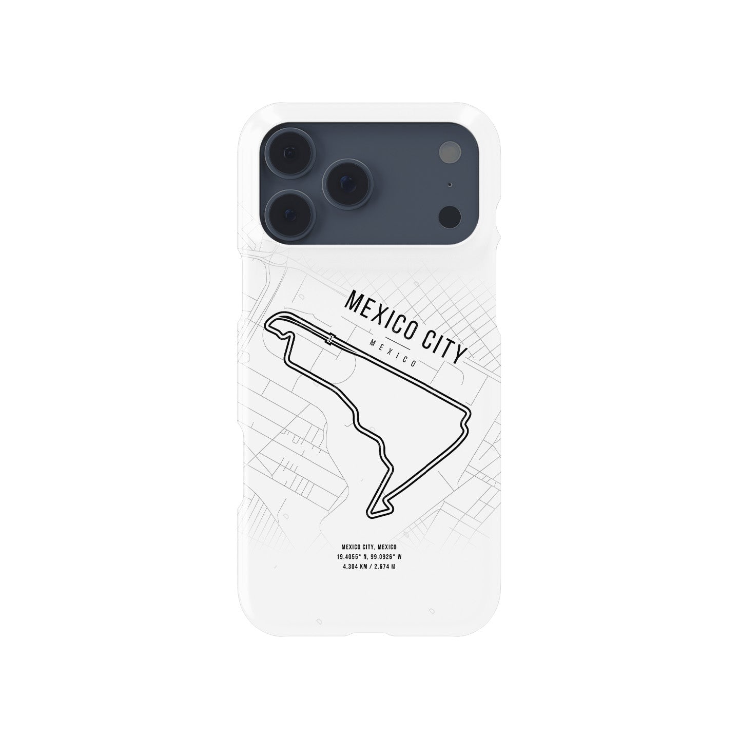 Mexico City F1 Circuit iPhone Case ?¡ìC Iconic Map for Racing Fans