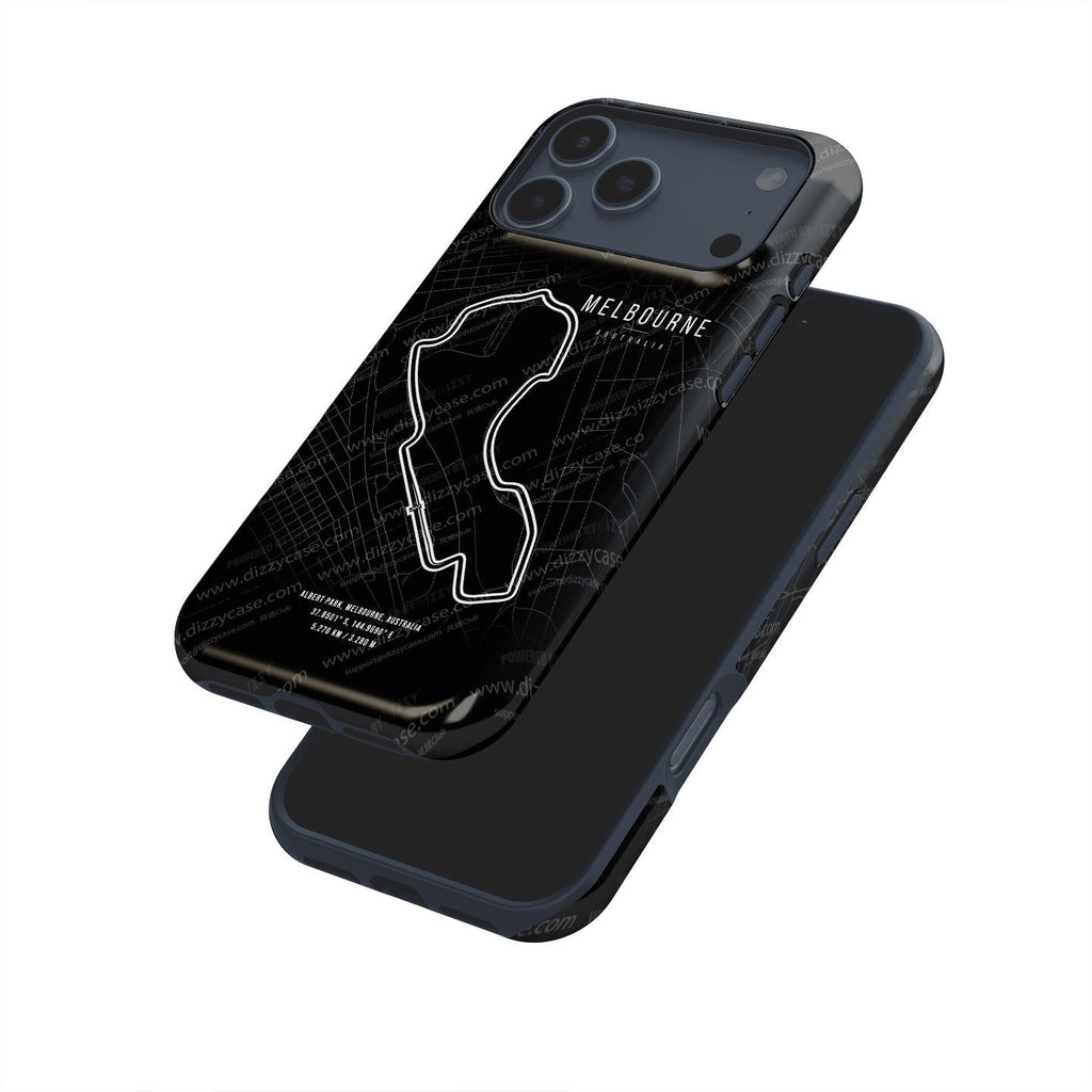 Melbourne F1 Track Map Grand Prix - iPhone Case