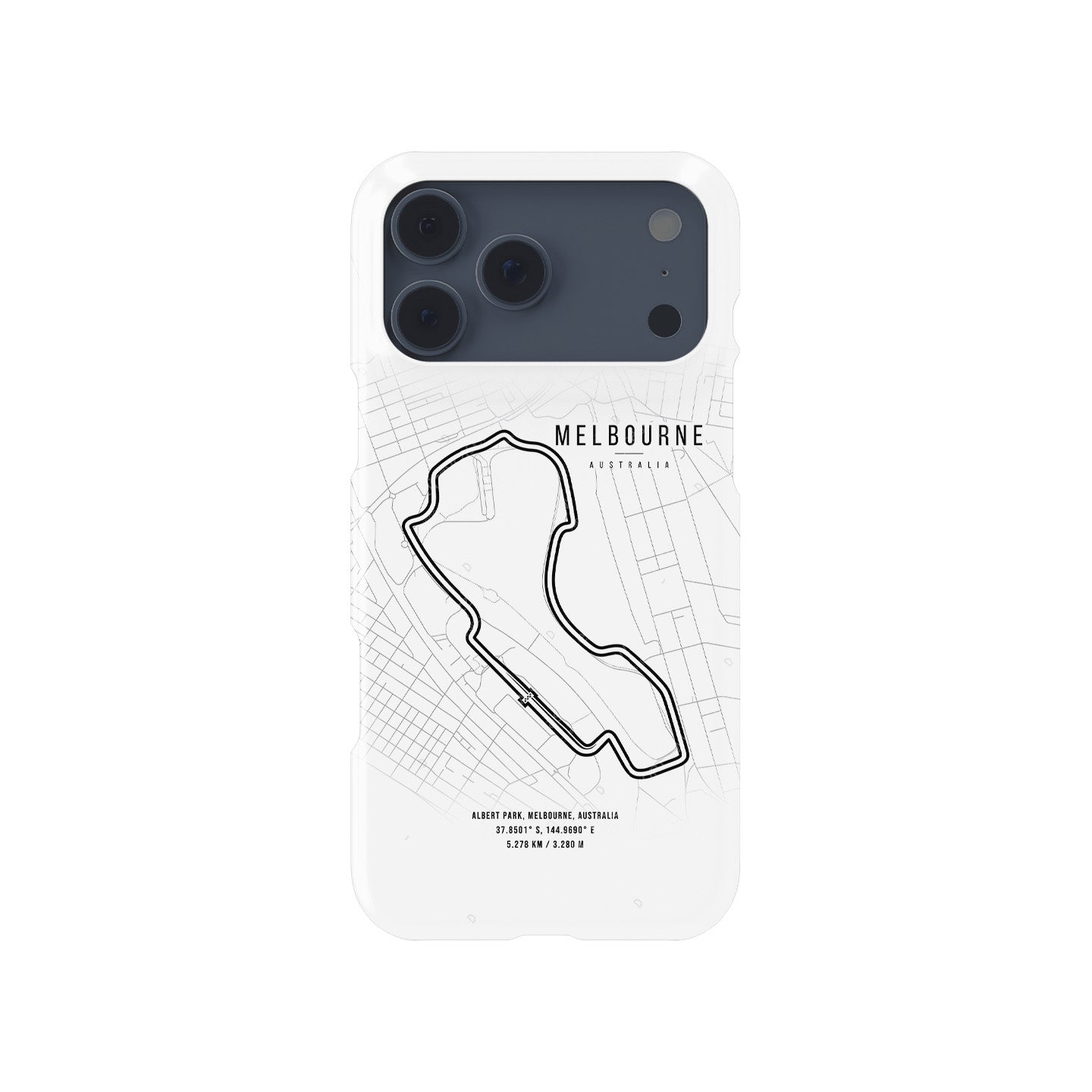 Melbourne F1 iPhone Case ?¡ìC Track Map Design for Racing Fans
