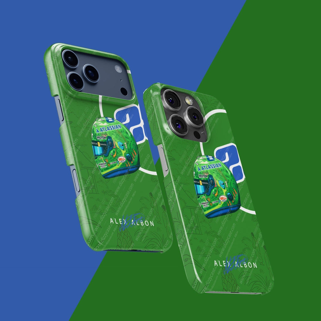 Alex Albon 2025 Singapore GP Helmet Phone Case ?¡ìC UNICEF Charity Edition for iPhone