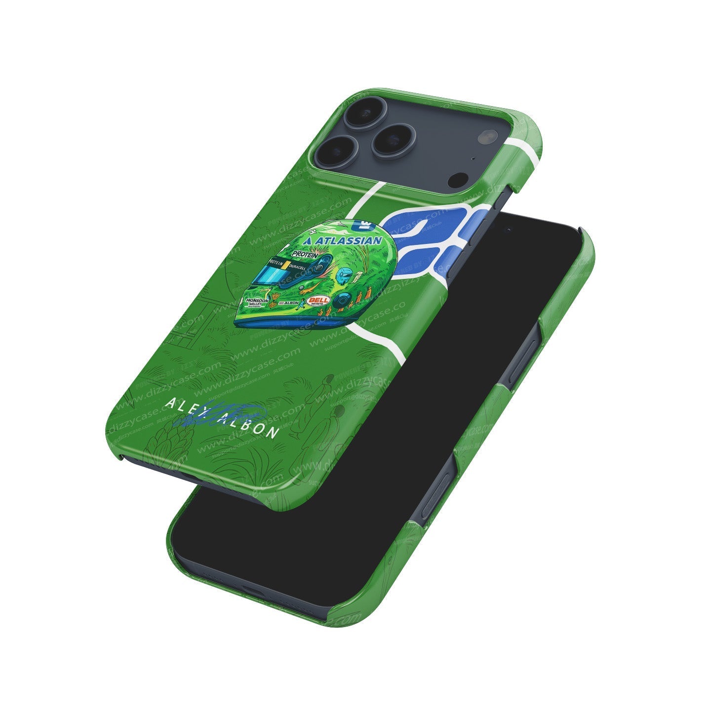 Alex Albon 2025 Singapore GP Helmet Phone Case ?¡ìC UNICEF Charity Edition for iPhone