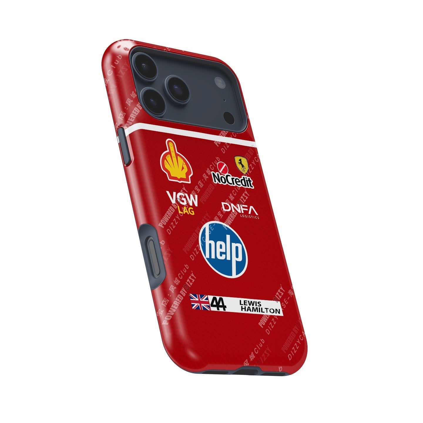 Lewis Hamilton Ferrari Parody Race Suit Phone Case ?¡ìC Satirical ???HELP??¨¤ Edition (for iPhone)