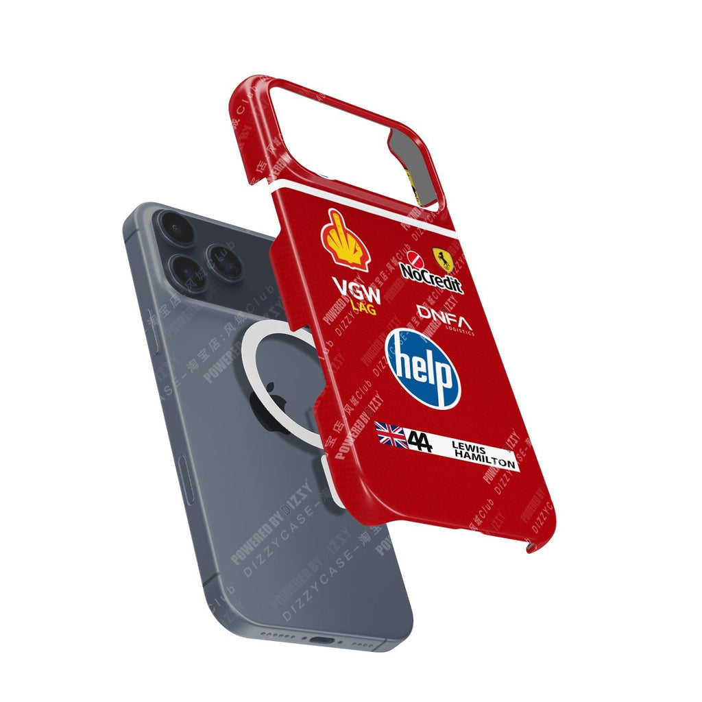 Lewis Hamilton Ferrari Parody Race Suit Phone Case ?¡ìC Satirical ???HELP??¨¤ Edition (for iPhone)