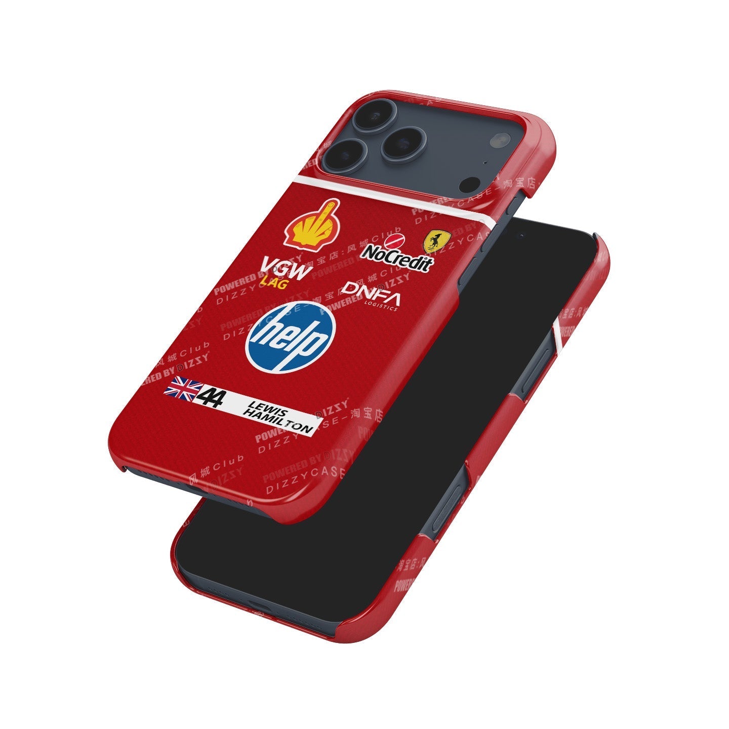 Lewis Hamilton Ferrari Parody Race Suit Phone Case ?¡ìC Satirical ???HELP??¨¤ Edition (for iPhone)
