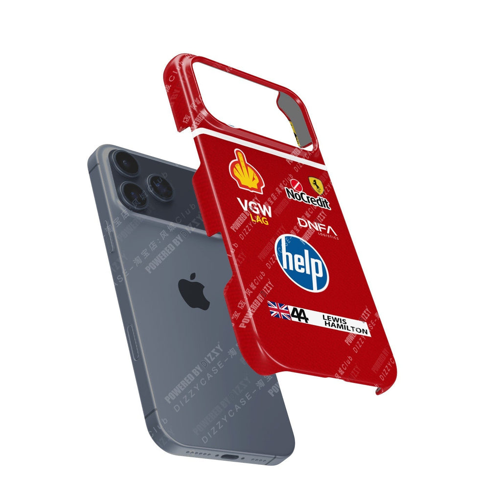 Lewis Hamilton Ferrari Parody Race Suit Phone Case ?¡ìC Satirical ???HELP??¨¤ Edition (for iPhone)