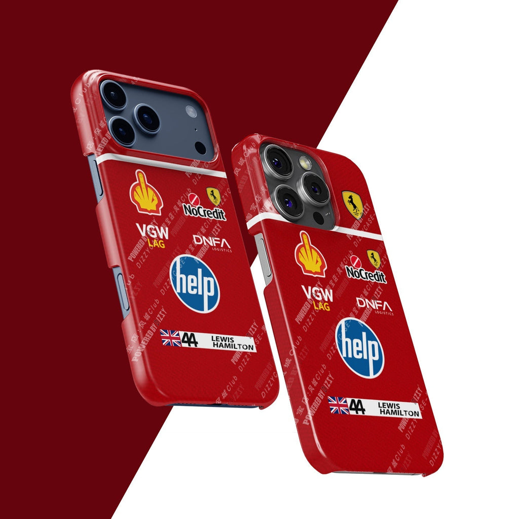Lewis Hamilton Ferrari Parody Race Suit Phone Case ?¡ìC Satirical ???HELP??¨¤ Edition (for iPhone)