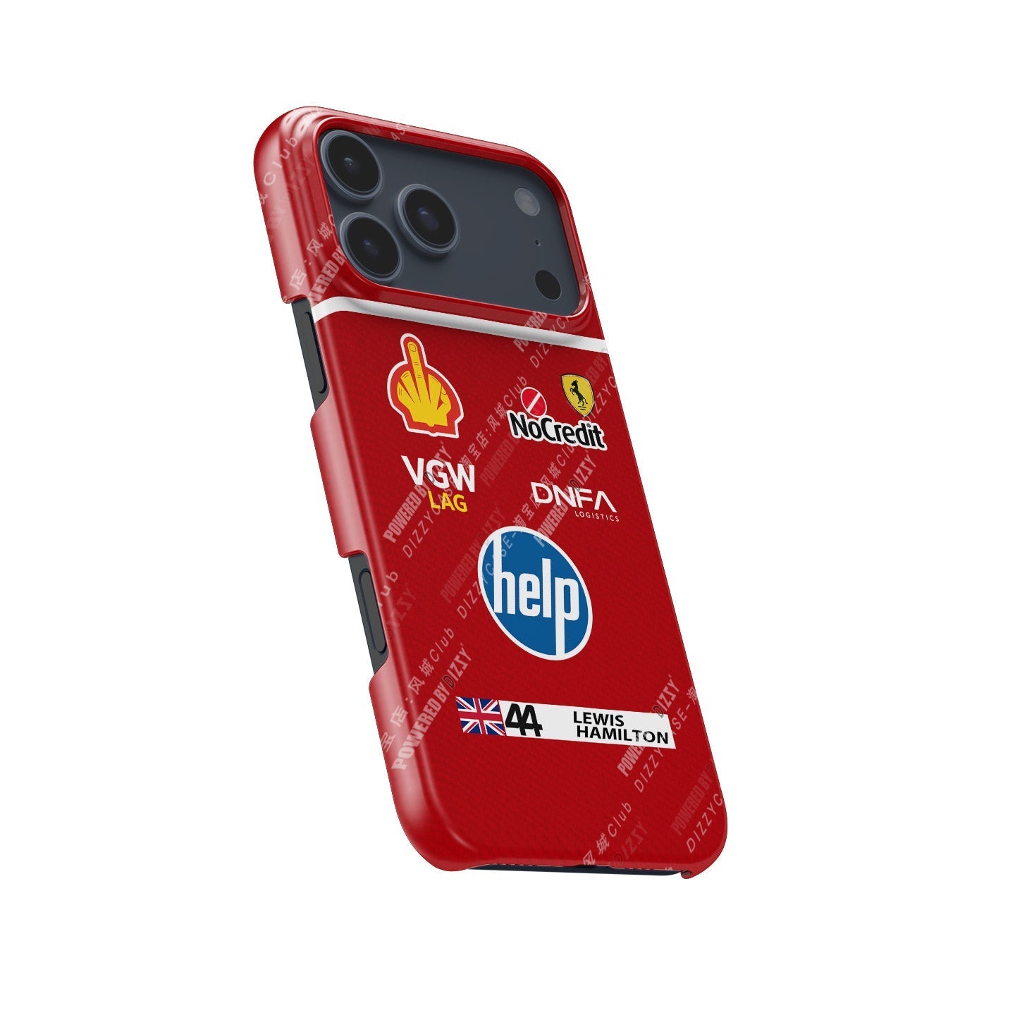 Lewis Hamilton Ferrari Parody Race Suit Phone Case ?¡ìC Satirical ???HELP??¨¤ Edition (for iPhone)